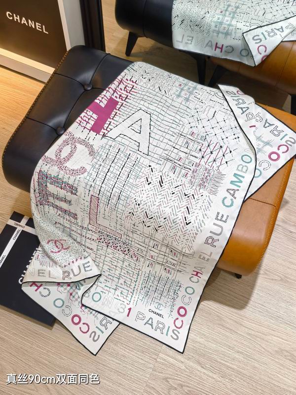 Chanel silk Scarf 90X90cm E060506